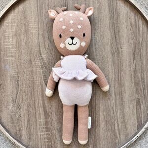 Cuddle and Kind Violet the Fawn Hand Knit Plush Stuffed Animal 20” Doll